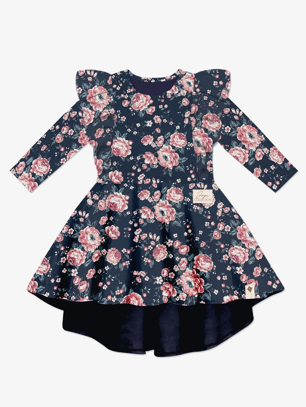 Kleid Damen langarm ROSEN RÜSCHE