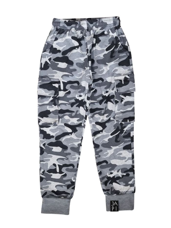 dicke Jungen-Jogginghose Flecktarn Tasche
