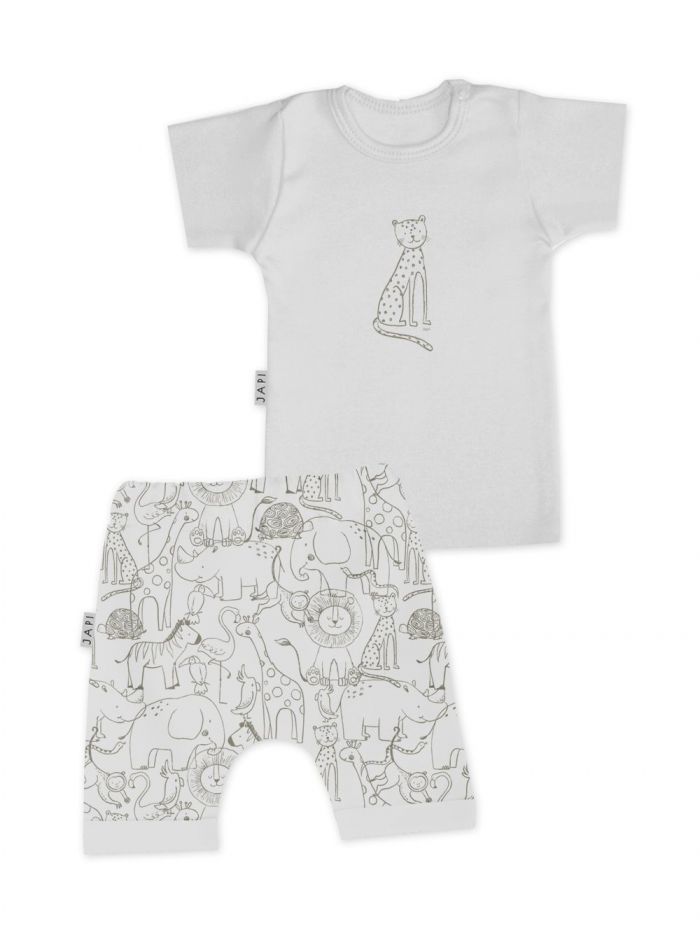 Kinderset T-Shirt + Shorts 1F SAFARI mit kurzen Ärmeln