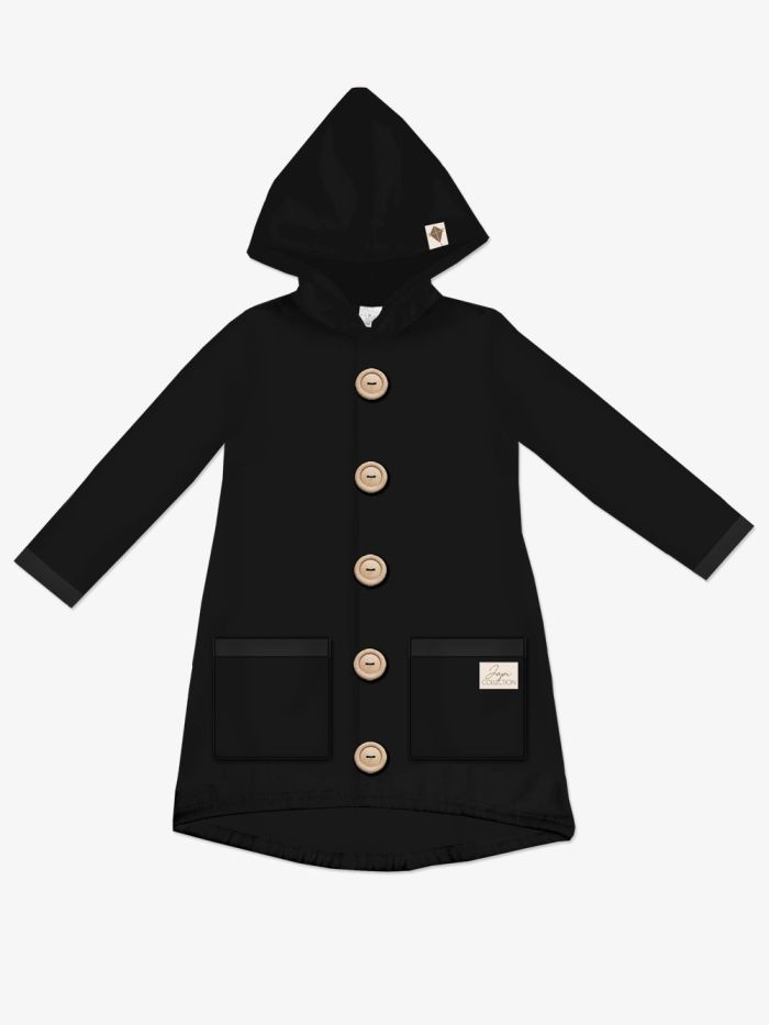 Mädchen-Mantel Black