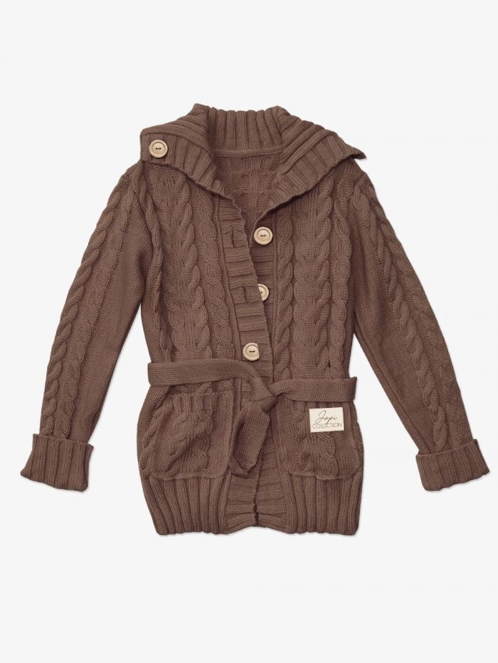 Mädchen-Strickjacke GÜRTEL