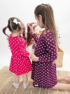 Baby-Body-Kleid Mädchen langarm DOTS