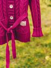 Mädchen-Strickjacke GÜRTEL